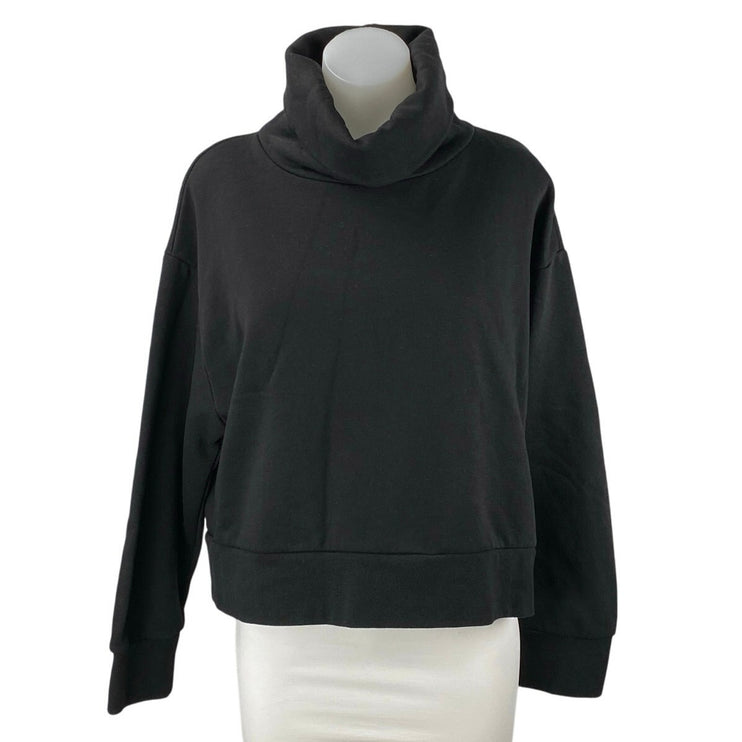 Zara Women's Black Turtleneck Long Sleeve Pullover Sweatshirt Sweater Top Size L