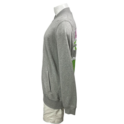 Comme Des Garcons x KAWS Men's Gray Graphic Zip Up Sweatshirt Jacket Size XL