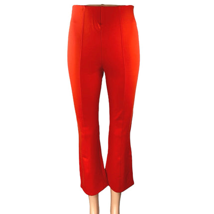 Old Navy Stevie Women's Red High Rise Flared Bootcut Trousers Pants Size XS