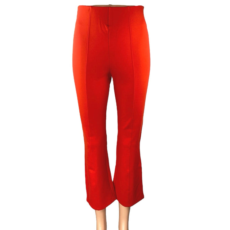 Old Navy Stevie Women's Red High Rise Flared Bootcut Trousers Pants Size XS