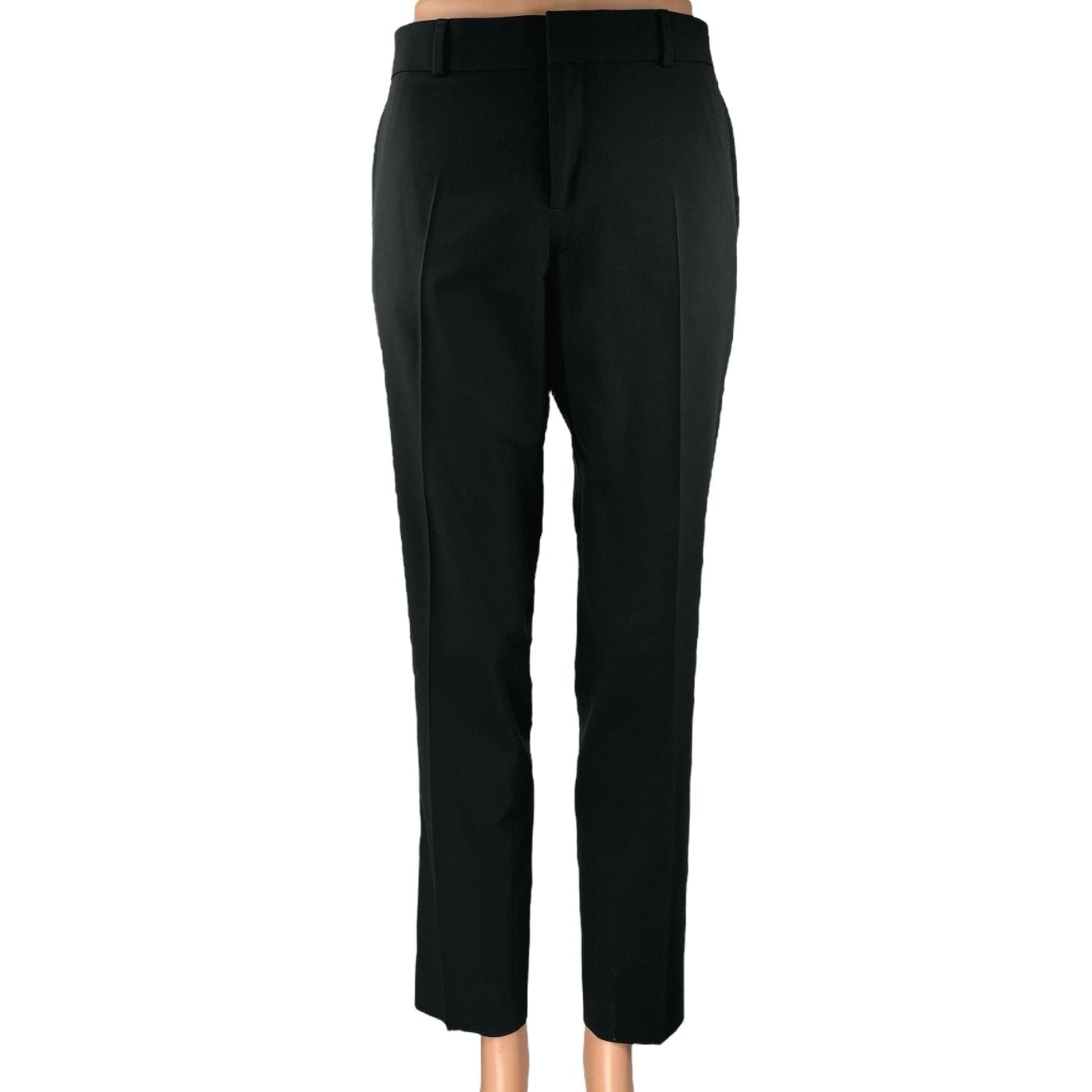 Banana Republic Ryan Women's Black Pleated Straight Trousers Dress Pan Brie Banana Republic Ryan Women's Black Pleated Straight Trousers Dress Pan Brie
