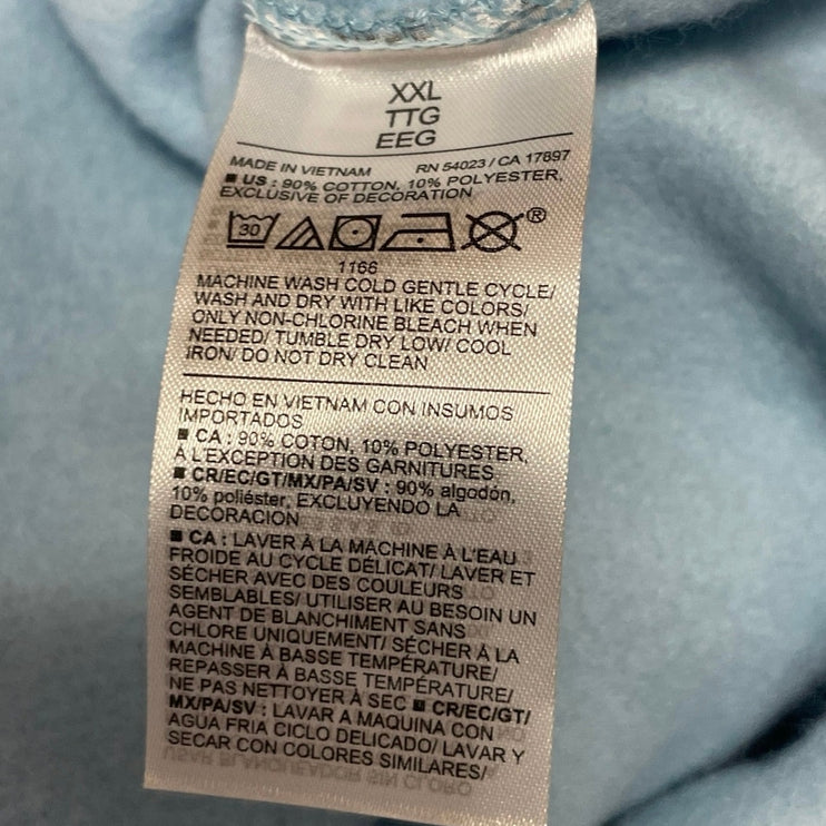 NEW Old Navy So Comfy Blue Embroidered Floral Long Sleeve Sweater Sweatshirt XXL