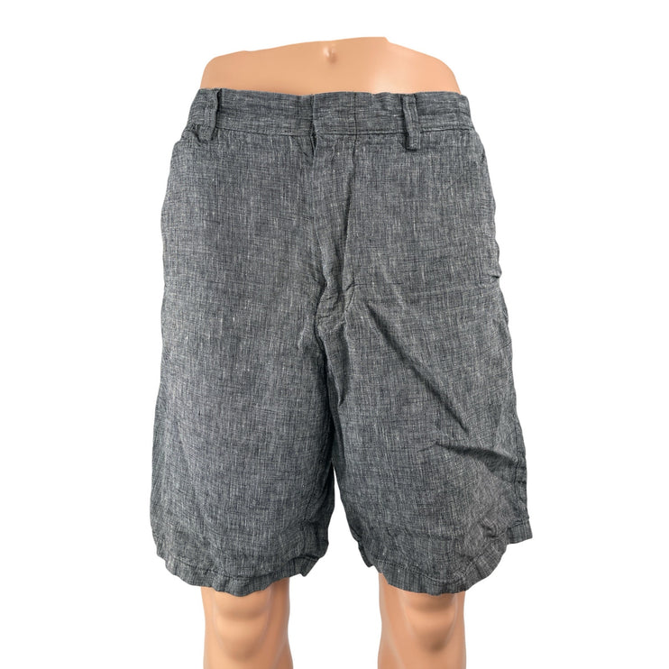 J.Crew 100% Linen Men's Gray High Rise Casual Walking Golf Chino Khaki Shorts 38