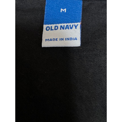 Old Navy Black White Embroidered Trim Short Sleeve V Neck A Line Mini Dress M