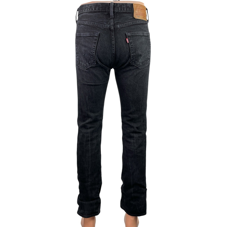 Levi's 501 Men's Black Mid Rise Straight Leg Casual Denim Jeans Size 30x32