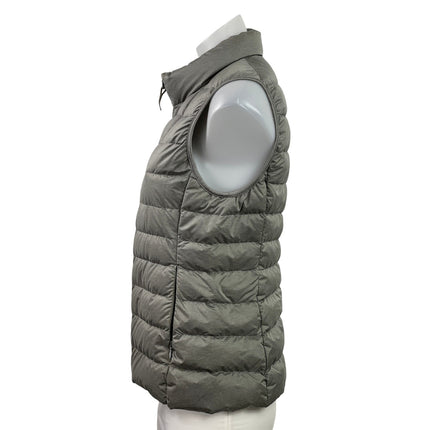 Uniqlo Womens Gray Sleeveless Zip Up High Neck Winter Puffer Vest Jacket Size XS