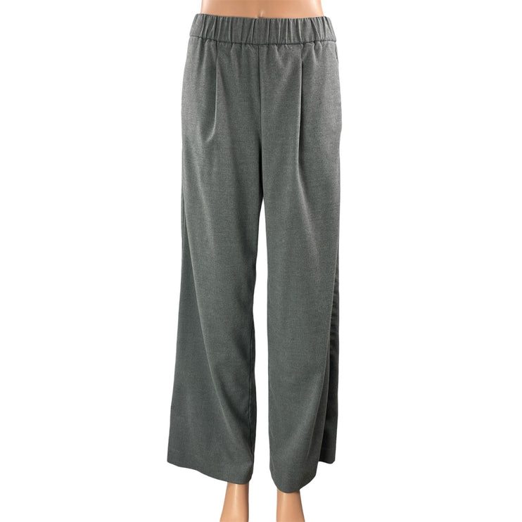 Ann Taylor Women's Gray High Rise Elastic Waist Baggy Wide Leg Trousers Pants XS