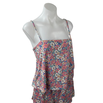 Z Supply Multicolor Floral Cami Tank Top Mini Short Beach Lounge Sleepwear Set S