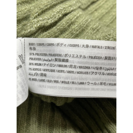 Abercrombie & Fitch Women's Green Ribbed Knit Long Sleeve Sweater Top Size M