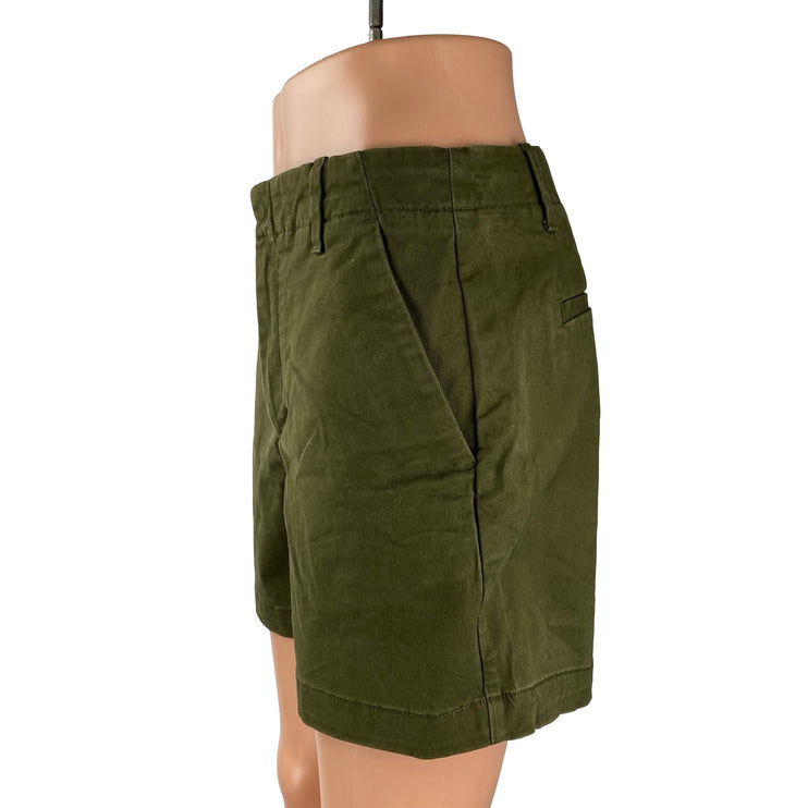Banana Republic Authentic Chino Women's Green High Rise Casual Mini Shorts 4