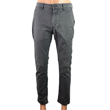 Flint and Tinder Mens Gray Mid Rise Slim Fit Straight Leg Denim Jeans Size 30x30