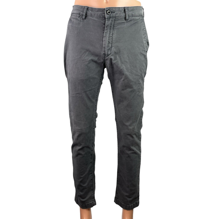Flint and Tinder Mens Gray Mid Rise Slim Fit Straight Leg Denim Jeans Size 30x30