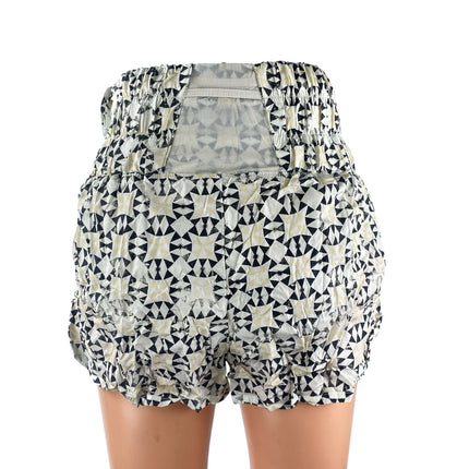 Free People FP Women's Multicolor Geometric High Waisted Activewear Shorts Sz S