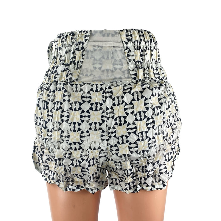 Free People FP Women's Multicolor Geometric High Waisted Activewear Shorts Sz S