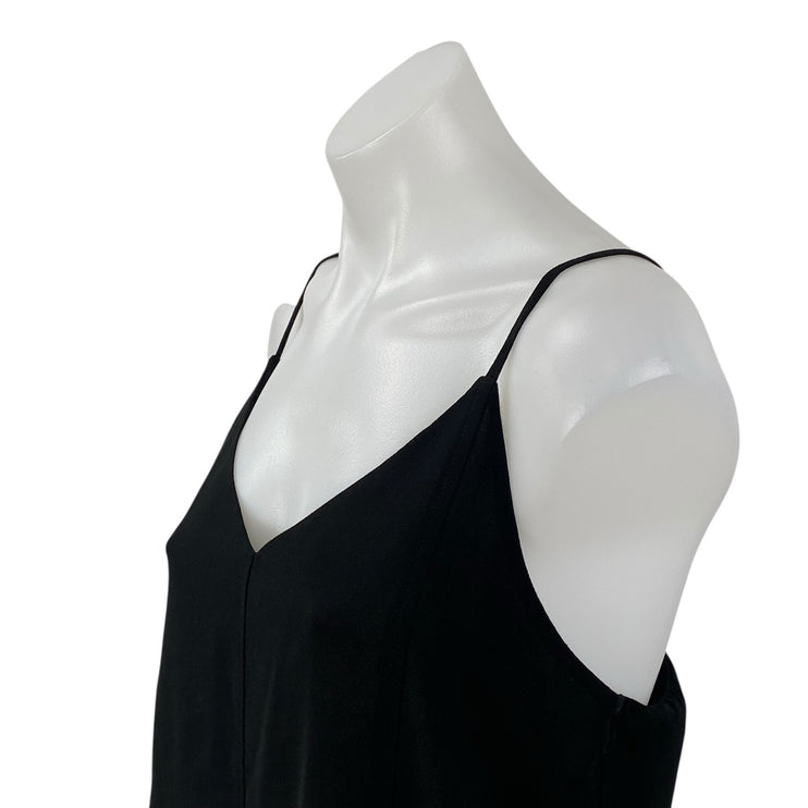 Decker Women's Black Sleeveless V Neck Thin Strap Cami Camisole Tank Top Size L