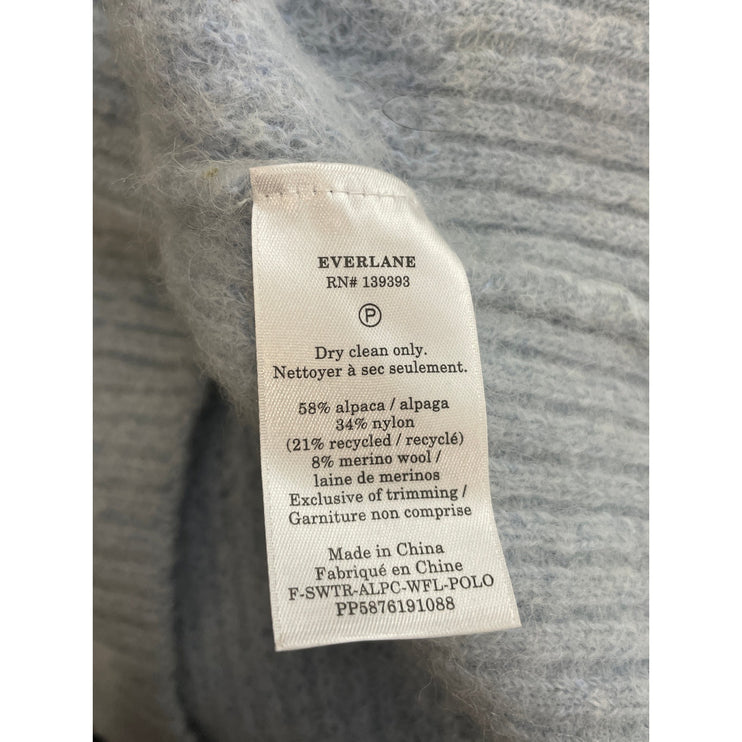 Everlane Womens Alpaca Wool Waffle Collared Long Sleeve Crop Polo Sweater Top XS