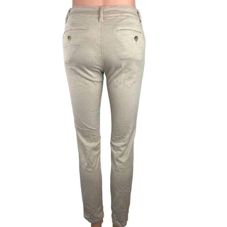 American Eagle Beige Super Stretch Twill Skinny Leg Mid Rise Ankle Pants Size 6