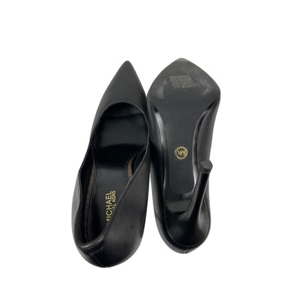 Michael Kors Alina Flex Women's Black Leather Pointed Toe Stiletto Heels Shoes 8
