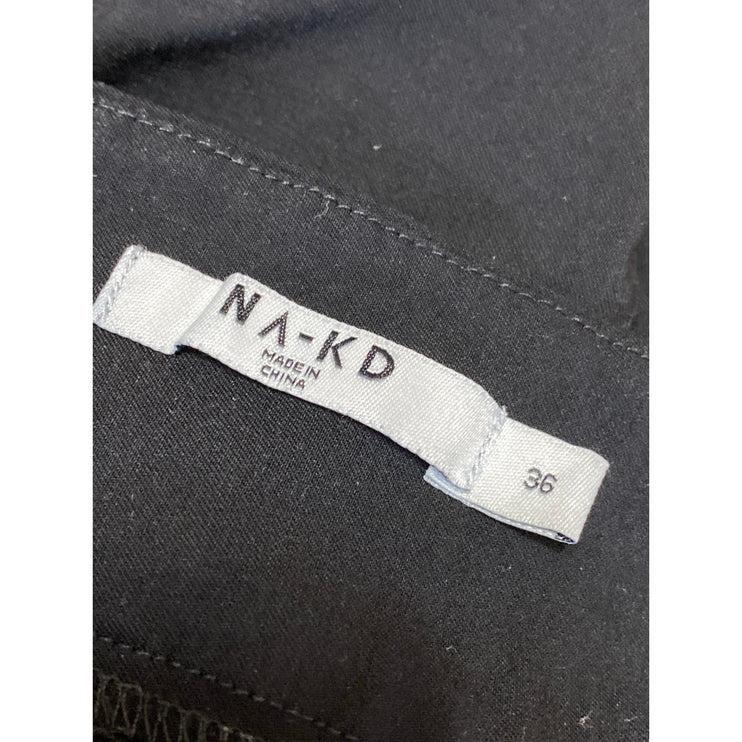 NA-KD Women's Black High Rise Slim Active Skinny Trousers Jeggings Pants Size 36