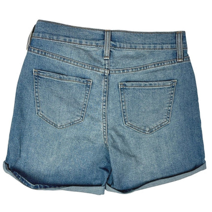 Old Navy Women's Blue Denim Mid Rise Distressed Boyfriend Jeans Shorts Size XS