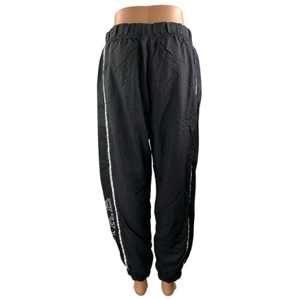 Nike Women's Black High Rise Striped Running Athletic Jogger Sweat Pants Size M