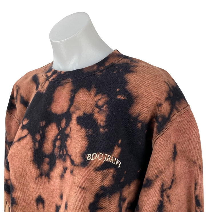 Urban Outfitters BDG Black Brown Long Sleeve Crew Neck Sweatshirt Top Size S