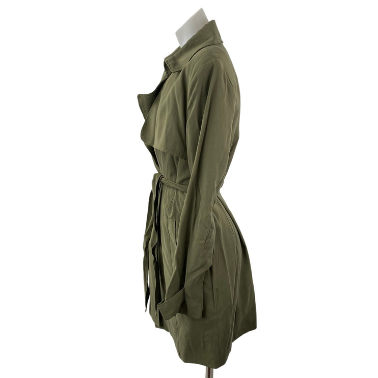 Banana Republic Women's Olive Green Long Sleeve Tie Waist Coat Jacket Size S