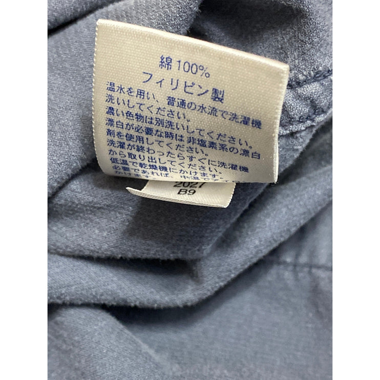 Lands' End Women's Navy Blue Corduroy Long Sleeve Button Down Shirt Top Size S
