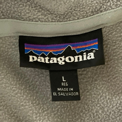 Patagonia Micro D Fleece Men's Gray Rabbit Logo 1/4 Zip Pullover Sweater Top L