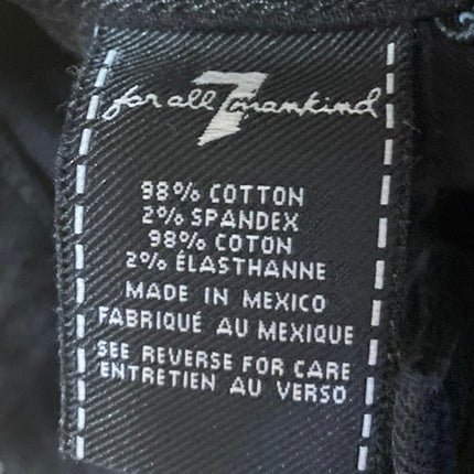 7 For All Mankind Paxtyn Black Distressed High Waist Bootcut Denim Jeans Size 30