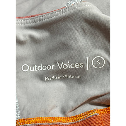 Outdoor Voices Thrive Coral Marble Racerback Athletic Sports Bra Crop Top Size S