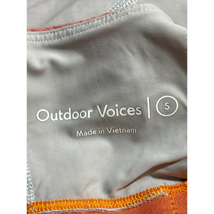 Outdoor Voices Thrive Coral Marble Racerback Athletic Sports Bra Crop Top Size S