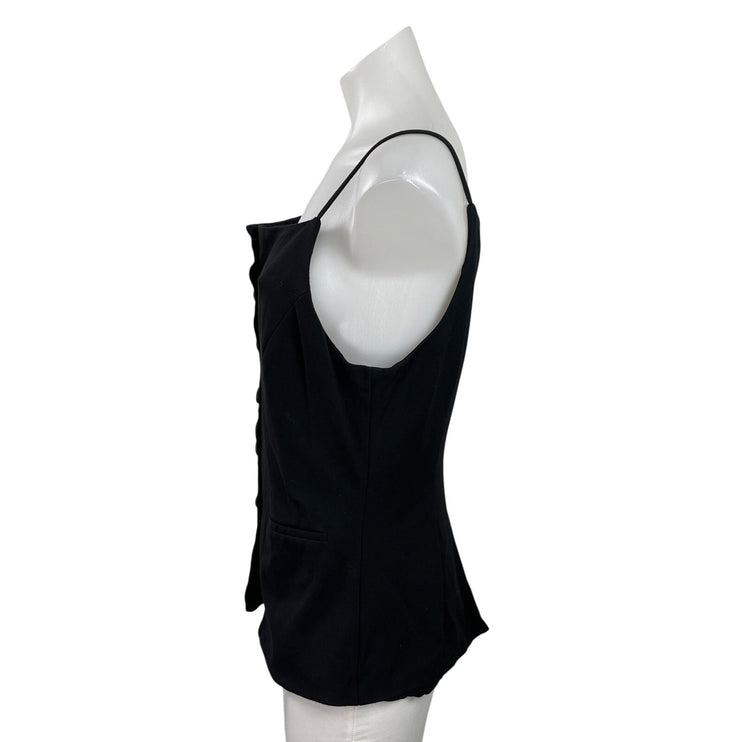 Sunday in Brooklyn Black Sleeveless Cami Camisole Button Down Tank Top Size M