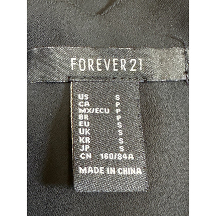 Forever 21 Galen Black Mesh Trim Sleeveless V Neck Cami Camisole Tank Top Size S