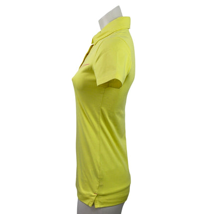 Nike Golf Women's Yellow Short Sleeve Tennis Athletic Polo Shirt Top Size XS