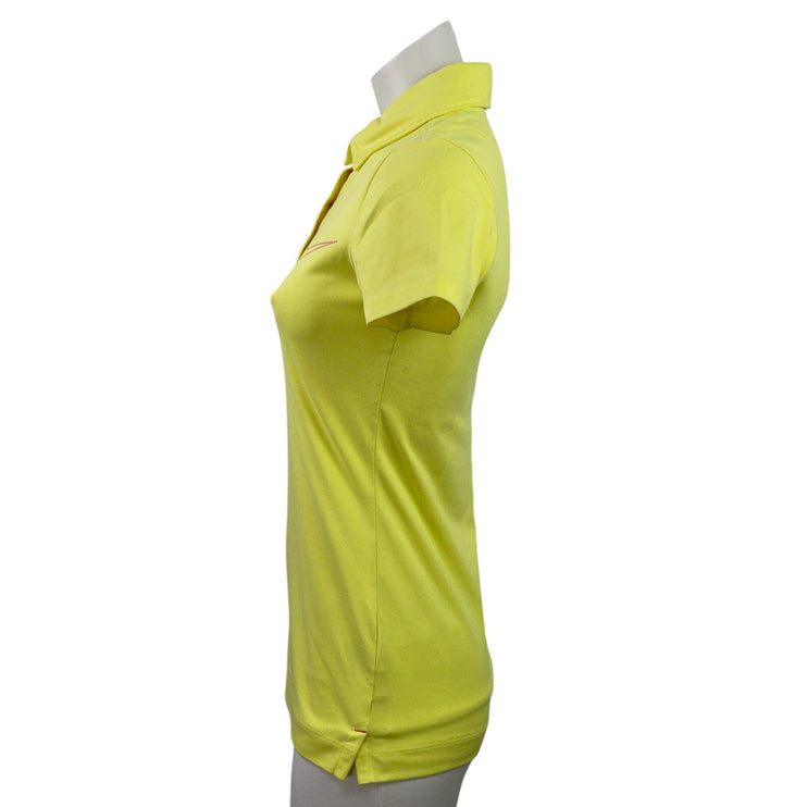 Nike Golf Women's Yellow Short Sleeve Tennis Athletic Polo Shirt Top Size XS