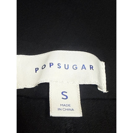 Popsugar Women's Black Mid Rise Slacks Skinny Straight Trousers Dress Pants Sz S