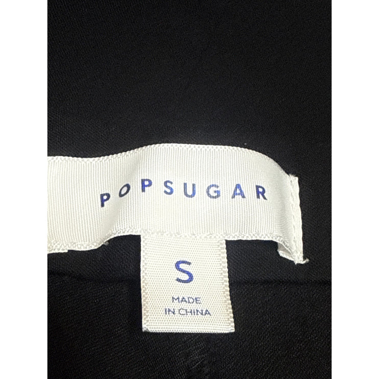 Popsugar Women's Black Mid Rise Slacks Skinny Straight Trousers Dress Pants Sz S