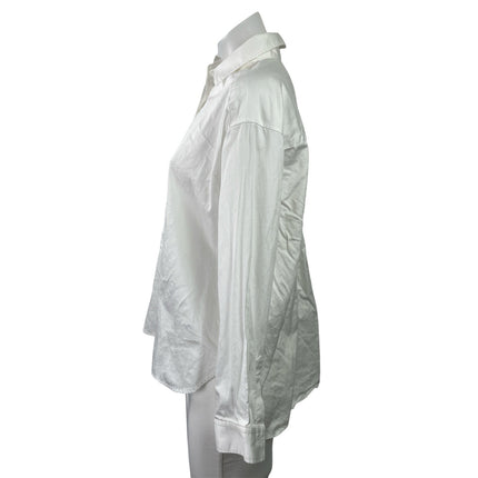 Blenheim Women's White Long Sleeve Collared Career Button Down Shirt Top Size M