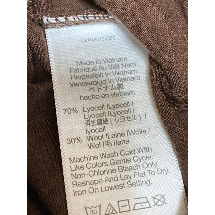 Madewell Brown Wool Crew Neck Long Sleeve Tee T-Shirt Sweatshirt Sweater Top M