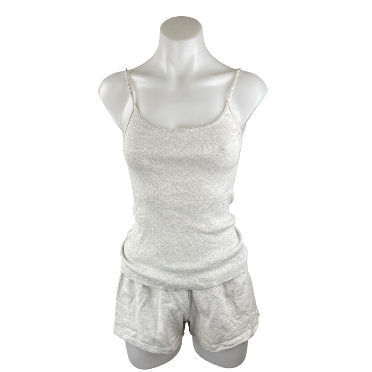 Brandy Melville Gray Cami Top T-Shirt Wide Leg Athletic Sleepwear 3 Piece Set S