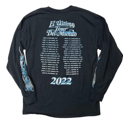 Bad Bunny El Ultimo Del Mundo Tour 2022 Black Long Sleeve Sweat Shirt Top Size L