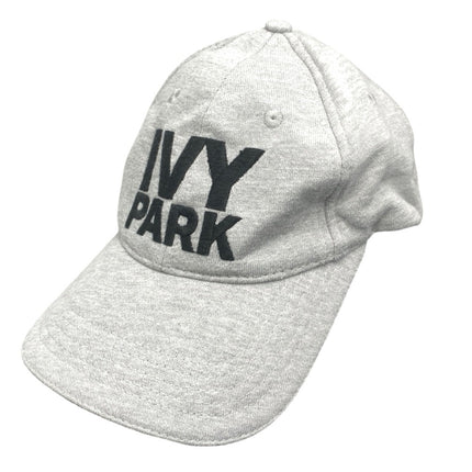 Ivy Park Stacked Logo Gray Embroidered Adjustable Strapback Baseball Cap Hat OS