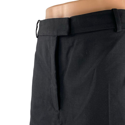 Zara Women's Black Wool High Rise Minimalist Mini Flare A-Line Skort Skirt Sz XL