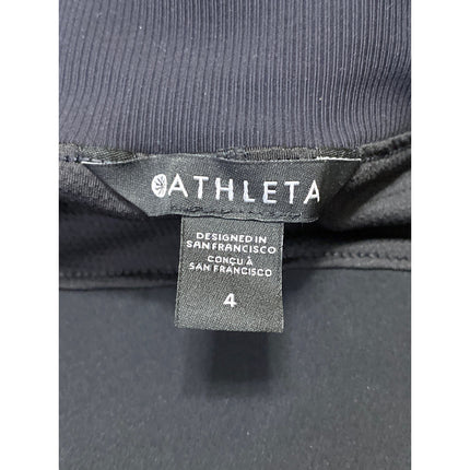 Athleta Women's Black Elastic High Waist Athletic Activewear Mini A-Line Skirt 4