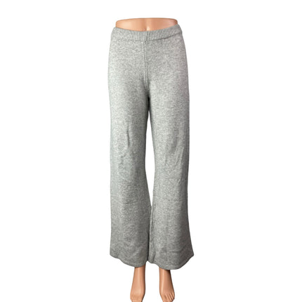 Gap Women's Gray High Waisted Wide Leg Flare Trousers Knit Lounge Pants Size M