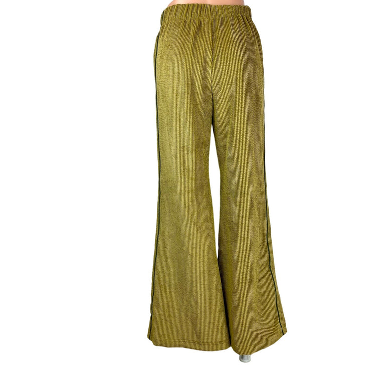 BDG Urban Outfitters Green Corduroy Flared Wide Leg Pull On Ankle Pants Size 26