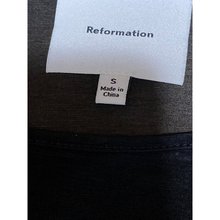 Reformation Rose Black Mesh Sheer Bustier Sleeveless Knit Cami Tank Top Size S