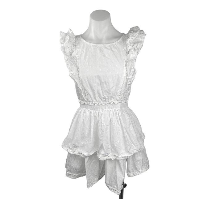 Steve Madden BB Dakota White Sweet Chic Layered Ruffle Flutter