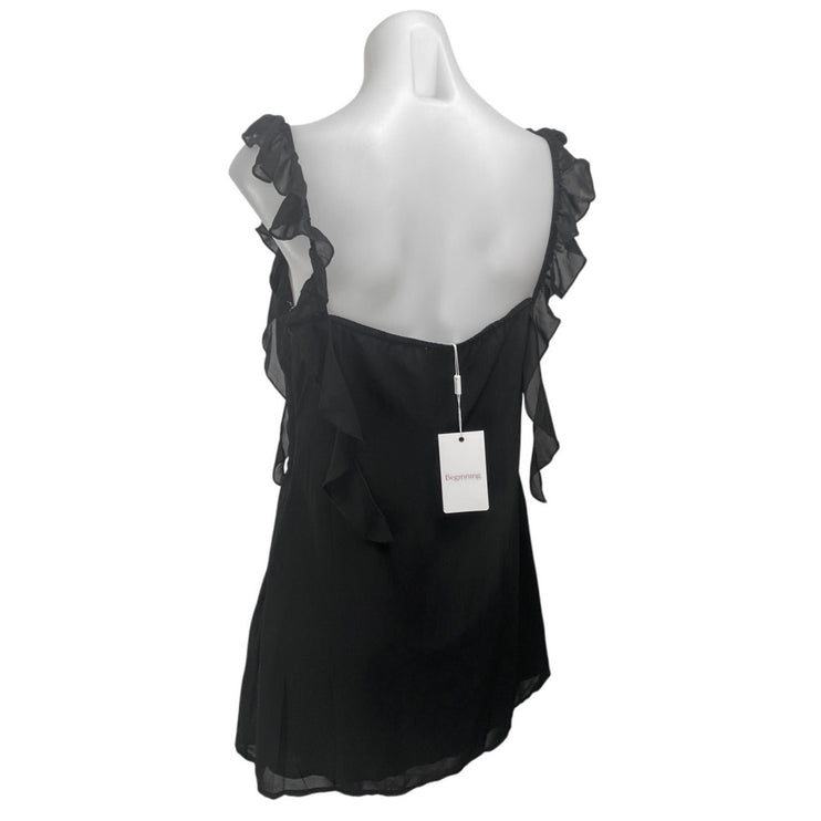 NEW Beginning Joyce Sleeveless Ruffle Sweetheart Coquette A Line Mini Dress Sz 8